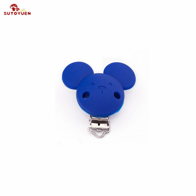 Sutoyuen 5vnt Mickey čiulptuko segtukai silikoniniai dantukai ekologiški BPA be vienspalviai sensoriniai žaislai kūdikių manekeno pakabuko segtukas