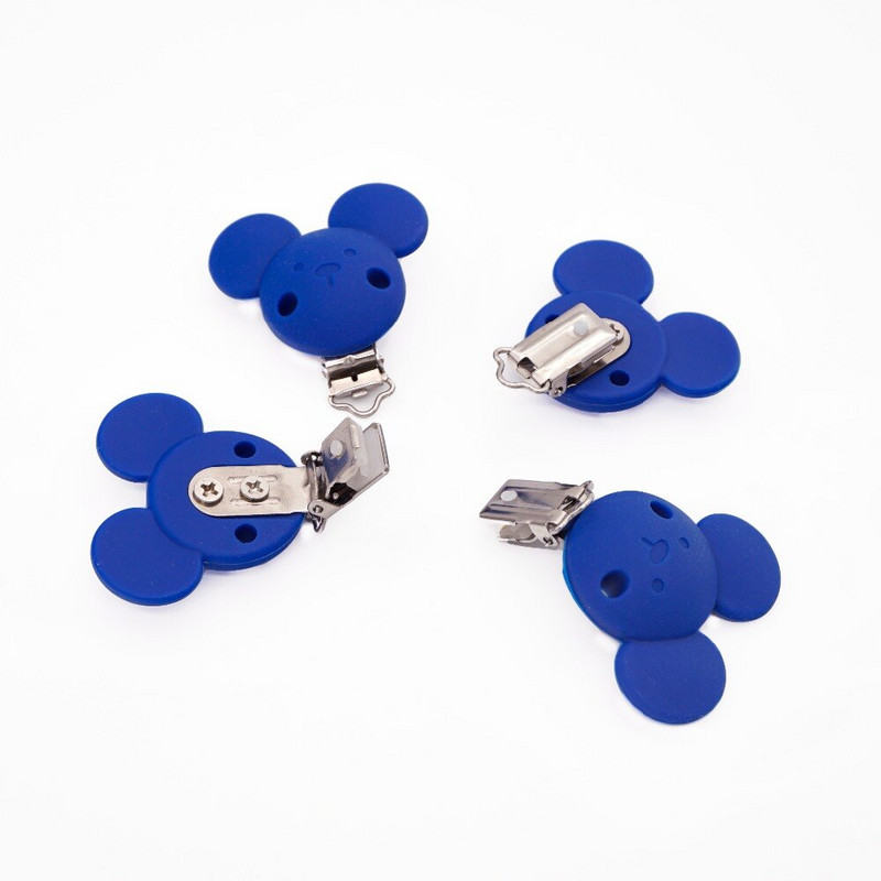 Sutoyuen 5vnt Mickey čiulptuko segtukai silikoniniai dantukai ekologiški BPA be vienspalviai sensoriniai žaislai kūdikių manekeno pakabuko segtukas