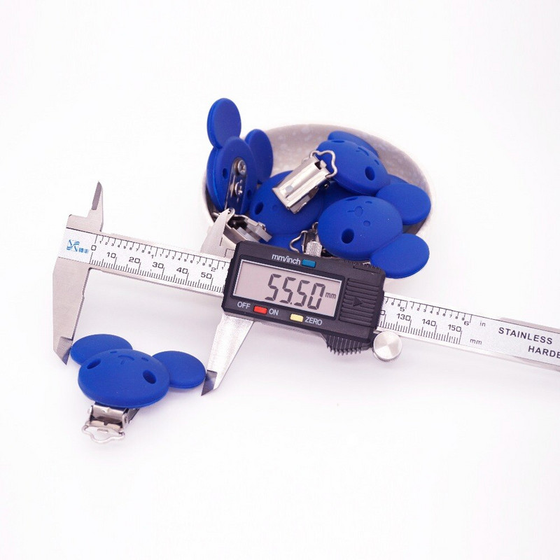 Sutoyuen 5vnt Mickey čiulptuko segtukai silikoniniai dantukai ekologiški BPA be vienspalviai sensoriniai žaislai kūdikių manekeno pakabuko segtukas