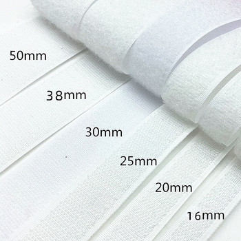 1 чифт 16 mm-50 mm черно-бяла лента за шевна закопчалка, кука и примка Velcr лента, кабелни връзки, аксесоари за шиене, 1 метър/партида