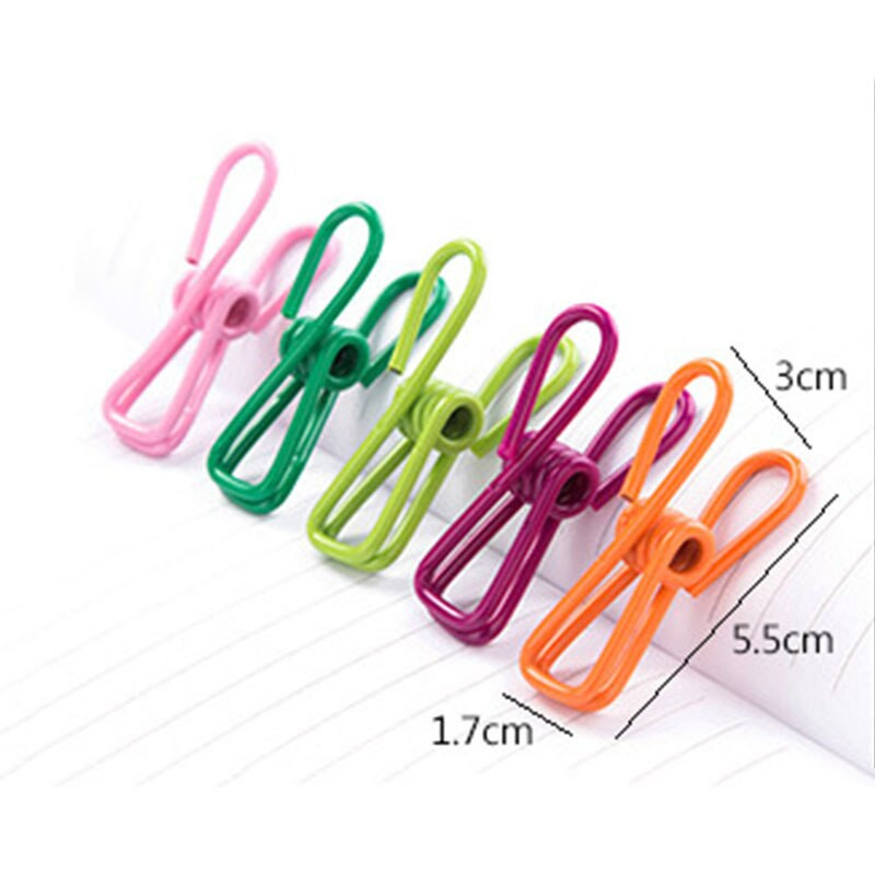 10 ks/sada náhodne farebných viacúčelových kovových sponiek na uloženie oblečenia / spisov / šijacích sponiek, šijacie príslušenstvo