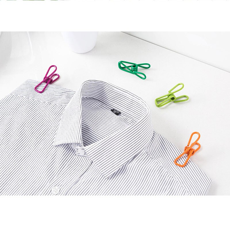 10 ks/sada náhodne farebných viacúčelových kovových sponiek na uloženie oblečenia / spisov / šijacích sponiek, šijacie príslušenstvo