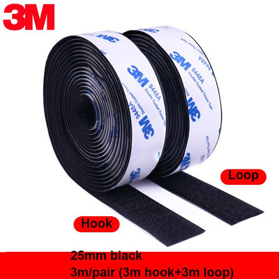 3 metre/rola samolepiacej upevňovacej pásky so suchým zipsom, obojstrannej pásky s lepidlom na bytové dekorácie 20/25/30/38/50/100 mm