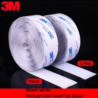 3 metre/rola samolepiacej upevňovacej pásky so suchým zipsom, obojstrannej pásky s lepidlom na bytové dekorácie 20/25/30/38/50/100 mm