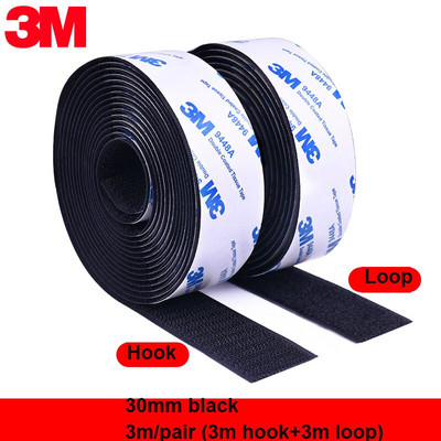 3 metre/rola samolepiacej upevňovacej pásky so suchým zipsom, obojstrannej pásky s lepidlom na bytové dekorácie 20/25/30/38/50/100 mm