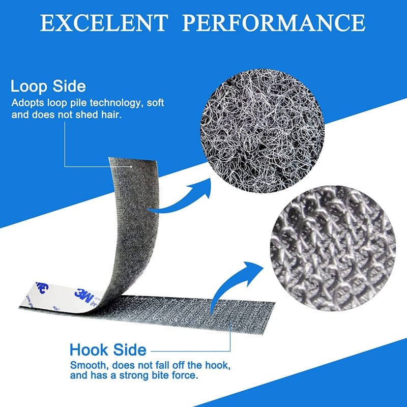 3 metre/rola samolepiacej upevňovacej pásky so suchým zipsom, obojstrannej pásky s lepidlom na bytové dekorácie 20/25/30/38/50/100 mm