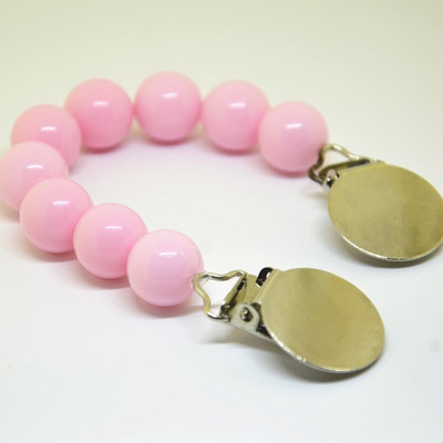 Lanțuri de cleme pentru suzetă, drăguț, culoare bomboană, cu mărgele, lanț de dentiție în siguranță pentru bebeluși, pentru bebeluși, pentru copii mici, bricolaj, lucrat manual