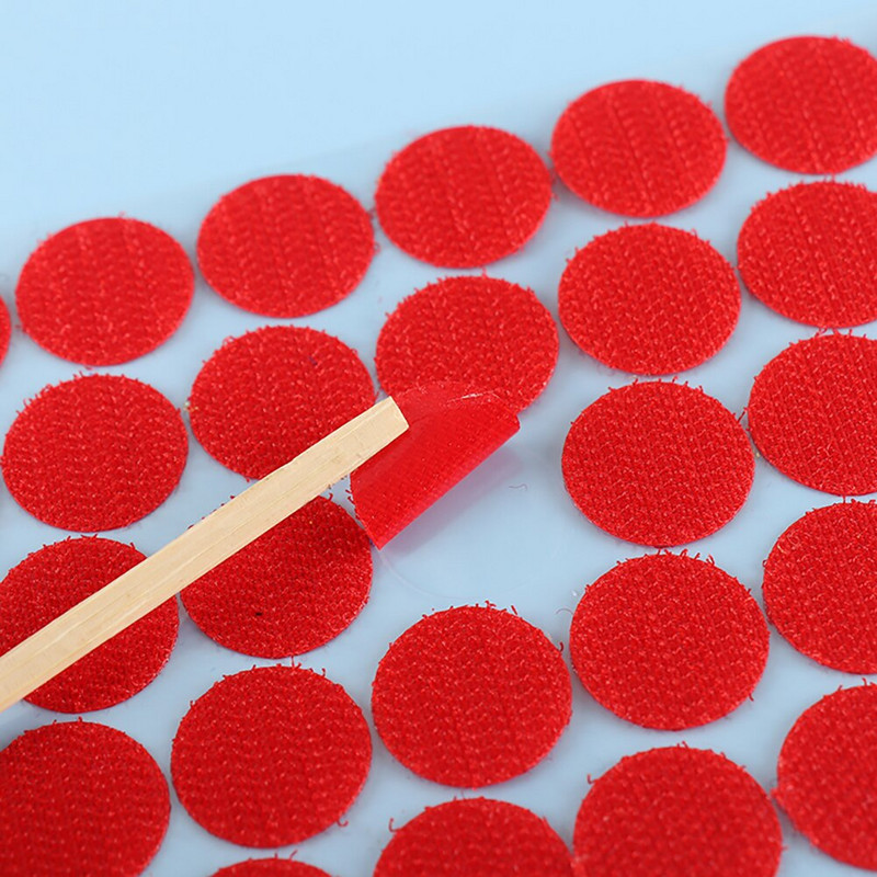 500 paari 15 mm konksu aasa kleebis Mugavad ümmargused täpid Kleebised Isekleepuv kinnitusteip käsitöötarvikute õmblemiseks