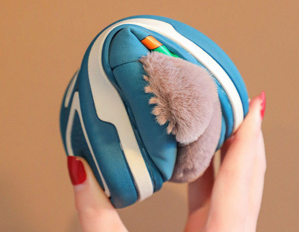 Vaikiškos neperšlampamos medvilninės šlepetės Mergaitėms rudeninis ir žieminis kūdikio krepšys kulnas kambarys namas vaikiškas pūkuotas dinozauras medvilniniai batai vyriški