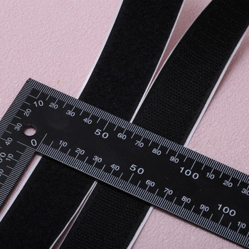 Μαύρο Λευκό Αυτοκόλλητο Συνδετήρας Magic Tape Αυτοκόλλητο με γάντζο γάντζο με θηλιά DIY DIY Αξεσουάρ υφάσματος σπιτιού 1μέτρο/ζεύγος