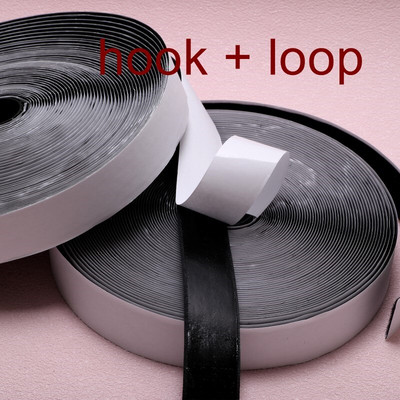 Must valge isekleepuv kinnitusvahend Magic Tape, tugev liim, konks, silmuskleebis DIY riided kodutekstiili tarvikud 1 meeter/paar