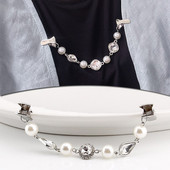 Štipaljke za šal Pearl Crystal Džemper Broš Štipaljke Vintage kardigan broševi DIY jakna ovratnik nakit broševi