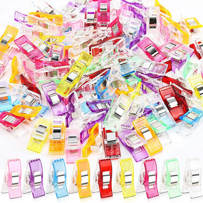20/50 Pcs Multipurpose Sewing Clips Colorful Clips Plastic Clip Storage Positioning Patchwork Sewing Clip Safety Clips Assorted
