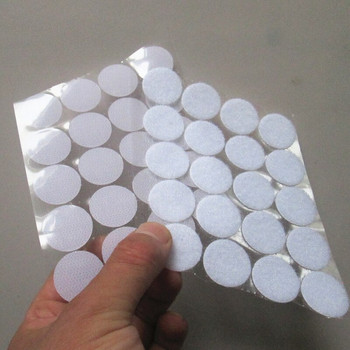 Αυτοκόλλητα αυτοκόλλητα με κουκκίδες 100 ζευγαριών λευκά 25 mm από νάιλον αυτοκόλλητα με κουκκίδες γρήγορης υποστήριξης με κουκκίδες με βρόχο Λευκός δίσκος επικόλληση στρογγυλά αυτοκόλλητα νομισμάτων