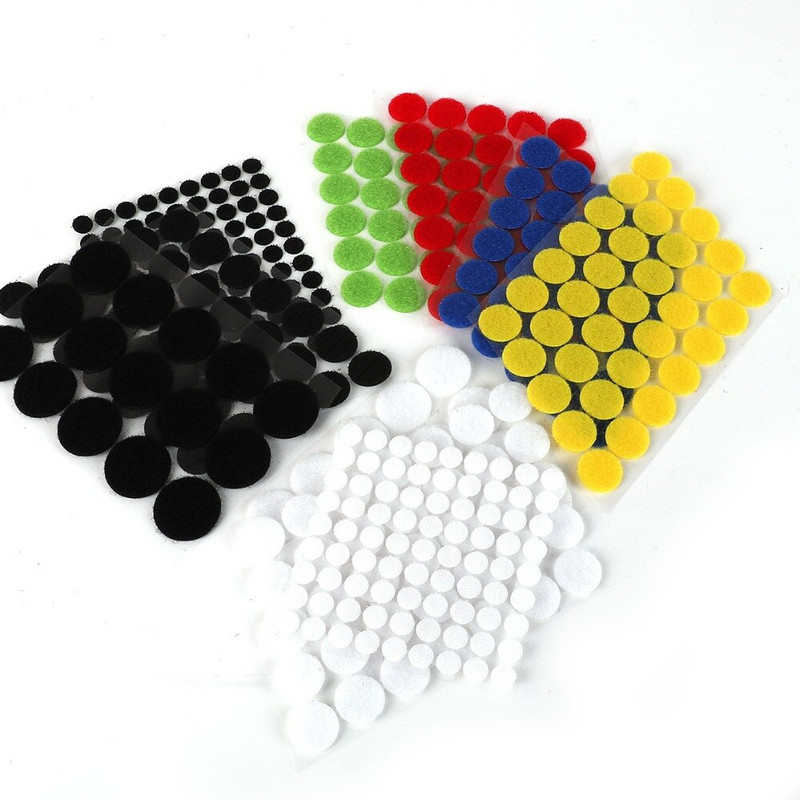 10/15/20/25/30MM puncte adezive adezive 100 de fixare cu cârlig și buclă Bandă autocolantă magică puternică din spate DIY Accesorii de cusut acasă