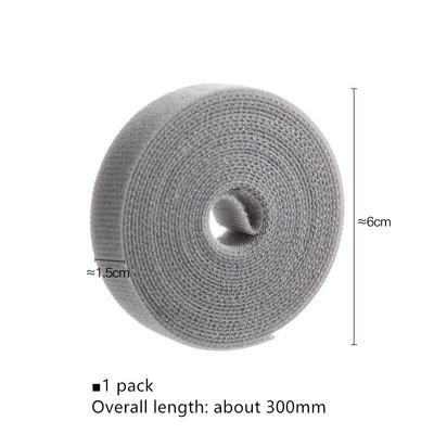 Καλώδιο USB 300mm Winder Organizer Ties Desk Organizer Θήκη ακουστικών PC Cord Organizer καλώδιο Nylon Αυτοκόλλητη γραβάτα χωρίς κοπή