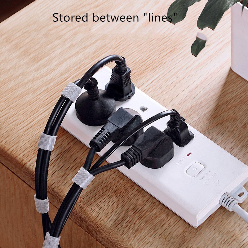 Καλώδιο USB 300mm Winder Organizer Ties Desk Organizer Θήκη ακουστικών PC Cord Organizer καλώδιο Nylon Αυτοκόλλητη γραβάτα χωρίς κοπή