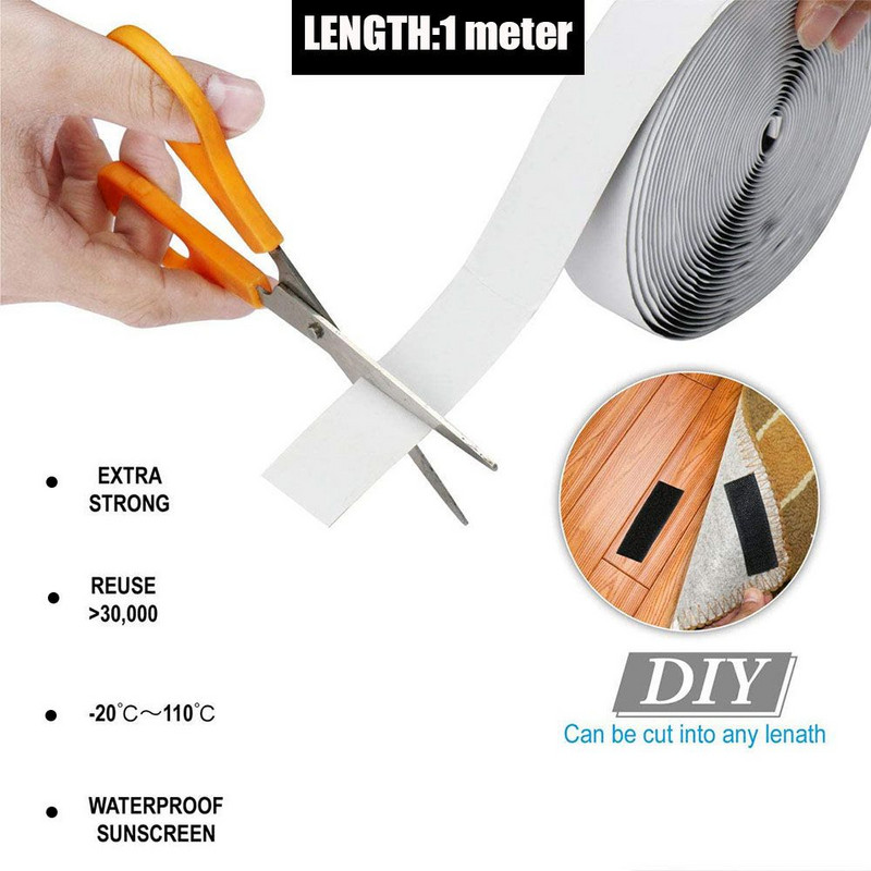 Decorare adeziv multifuncțional Accesorii bricolaj Autocolant cu cârlig Bandă de fixare Autocolant din nailon Autocolant magic