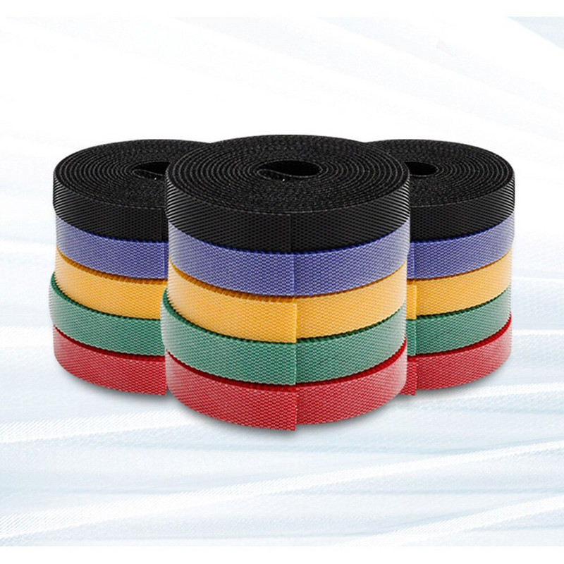 Višebojna višebojna 10-25 višekratna samoljepljiva traka za višekratnu upotrebu Kukasta petlja za vezicu za kabele DIY Kućna kuhinja Najlonski pričvršćivač Dodatak za vezice za kabele