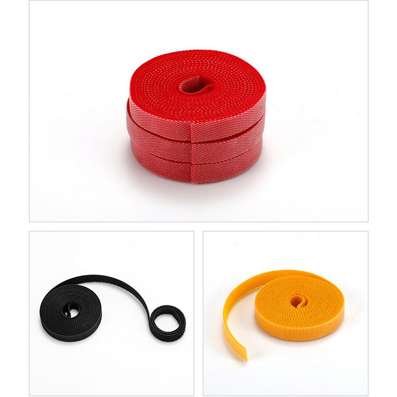 Višebojna višebojna 10-25 višekratna samoljepljiva traka za višekratnu upotrebu Kukasta petlja za vezicu za kabele DIY Kućna kuhinja Najlonski pričvršćivač Dodatak za vezice za kabele