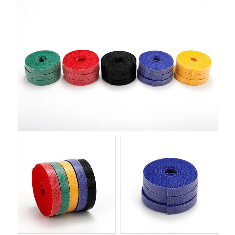 Višebojna višebojna 10-25 višekratna samoljepljiva traka za višekratnu upotrebu Kukasta petlja za vezicu za kabele DIY Kućna kuhinja Najlonski pričvršćivač Dodatak za vezice za kabele