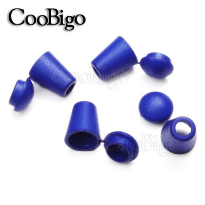 25 vnt spalvingi laido galai varpelio kamštis su dangčio užraktu plastikinis jungiklis Paracord drabužių krepšys sportinės aprangos batų raištelių virvės dalys