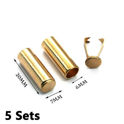 5 perechi de metal, opritor detasabil, capetele cablului de blocare, din aliaj, frânghie, cataramă anti-alunecare, cilindru cu închizătoare, accesorii 7mm*20mm