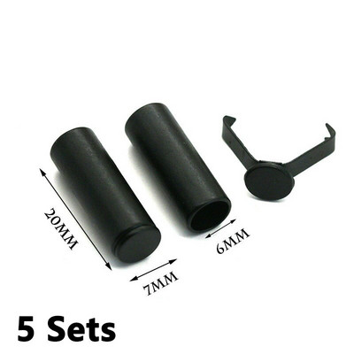 5 perechi de metal, opritor detasabil, capetele cablului de blocare, din aliaj, frânghie, cataramă anti-alunecare, cilindru cu închizătoare, accesorii 7mm*20mm