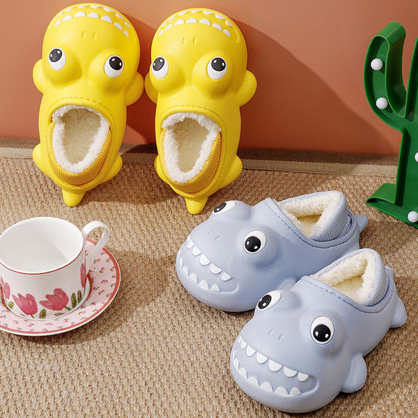 Gumové papuče s hrubou zamatovou podšívkou pre chlapcov