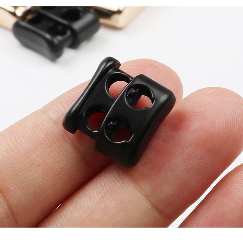 Zliatinový kváder s 2 otvormi, zarážka na šnúrku, konce lana, veko, sťahovacia šnúrka, prepínacia spona na oblečenie, doplnky na šnúrky do topánok