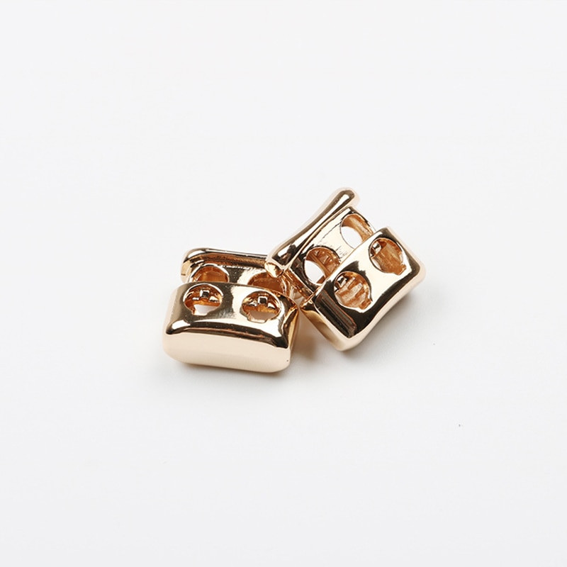 Zliatinový kváder s 2 otvormi, zarážka na šnúrku, konce lana, veko, sťahovacia šnúrka, prepínacia spona na oblečenie, doplnky na šnúrky do topánok