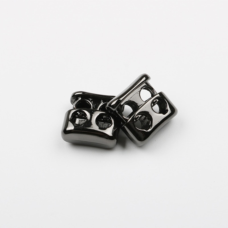 Zliatinový kváder s 2 otvormi, zarážka na šnúrku, konce lana, veko, sťahovacia šnúrka, prepínacia spona na oblečenie, doplnky na šnúrky do topánok