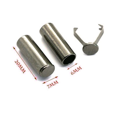 10 sád kovových zátkových šnúr, lanových zámkov zo zliatiny zinku, protišmykových sponiek na valec s patentnou sponou, príslušenstvo 20 mm