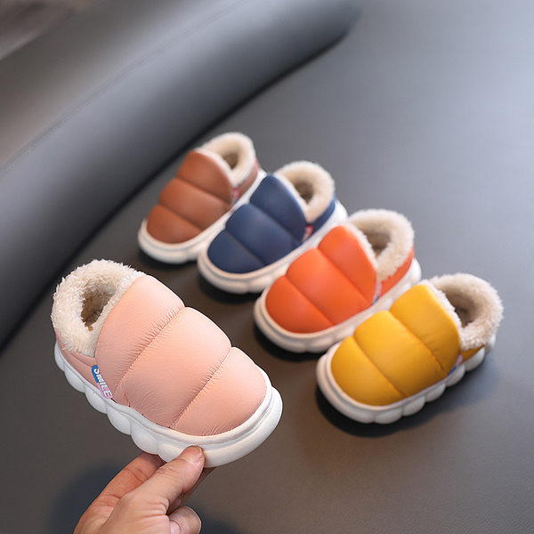 Detské papuče s páperovou podšívkou - niekoľko farieb