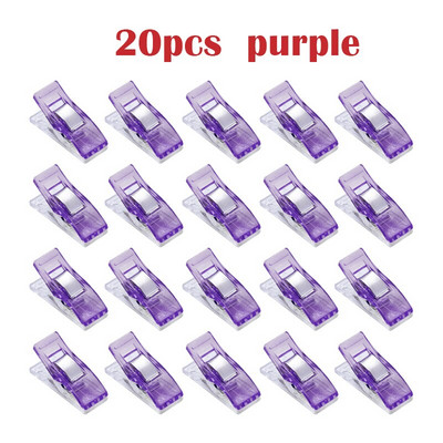 20 buc. Carcasă pentru picior de muncă Clipsuri din plastic multicolore Cleme pentru țesături Unelte de cusut pentru tricotaje de mozaic Accesorii de cusut 2019