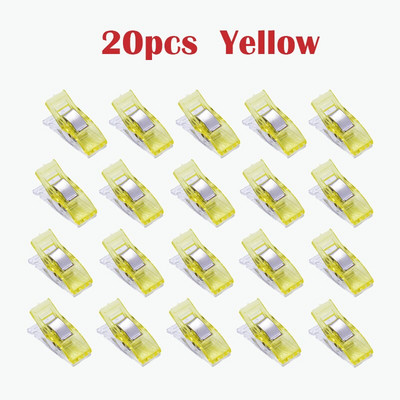 20 buc. Carcasă pentru picior de muncă Clipsuri din plastic multicolore Cleme pentru țesături Unelte de cusut pentru tricotaje de mozaic Accesorii de cusut 2019