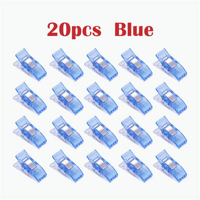 20 buc. Carcasă pentru picior de muncă Clipsuri din plastic multicolore Cleme pentru țesături Unelte de cusut pentru tricotaje de mozaic Accesorii de cusut 2019