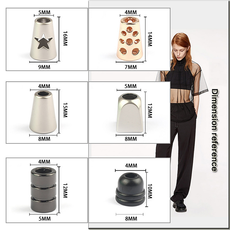 10tk Riietusnöör Pandla Korgi otsad Kaanelukk Juhtme otsa klamber riidekoti jaoks Spordirõivad Kingapael Trossi osad Aksessuaarid