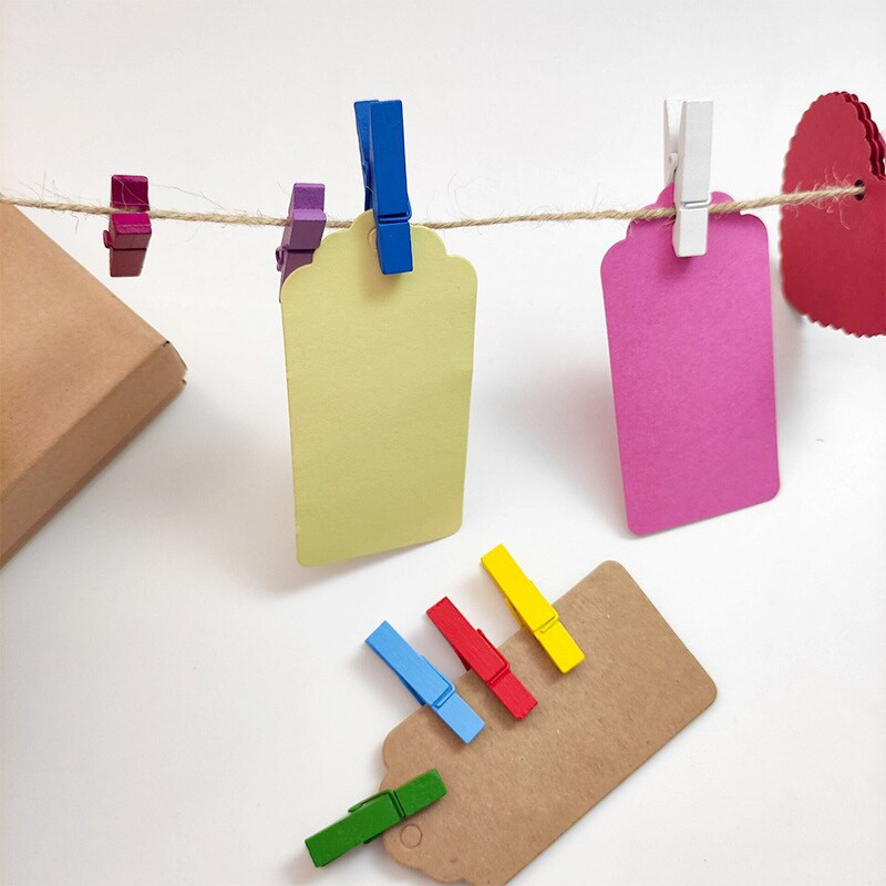 20 tk Mini 35 mm värvilised naturaalsest puidust klambrid Fotoklambrid Riidelõks linade jaoks DIY Pulmapeo Kontoriklambrid Pulgad Käsitöökaunistused
