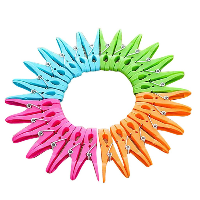 24 vnt. Skalbinių Smeigtukai Smeigtukai Kabantys Smeigtukai Plastikiniai Pakabos Kabyklos Skalbinių segtukai Namų tobulinimas Naudingi įrankiai Drop Shipping