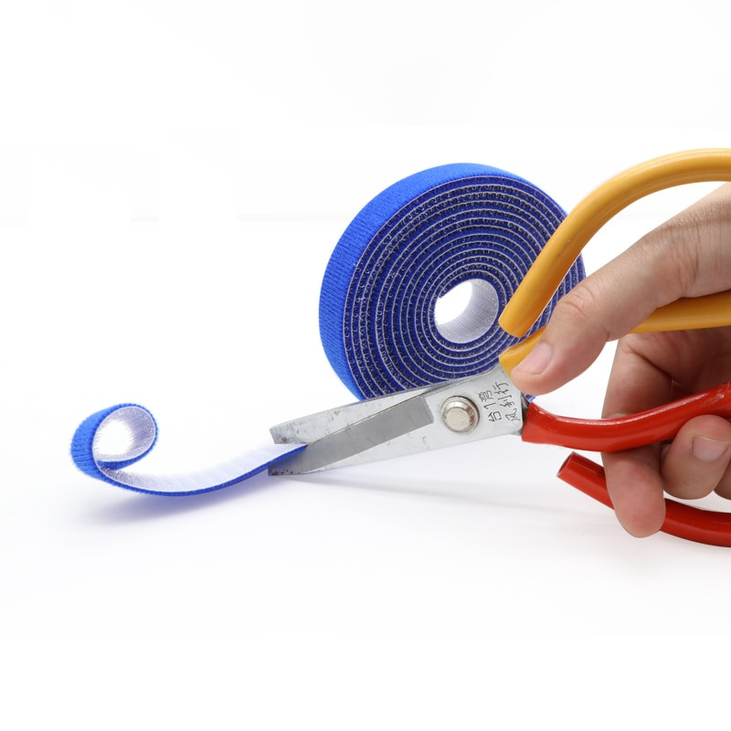 10 mm 20 mm Hook&Loop kabelske vezice Najlonski remen za višekratnu upotrebu Bijela Crna Crvena Žuta Zelena Plava 1 metar