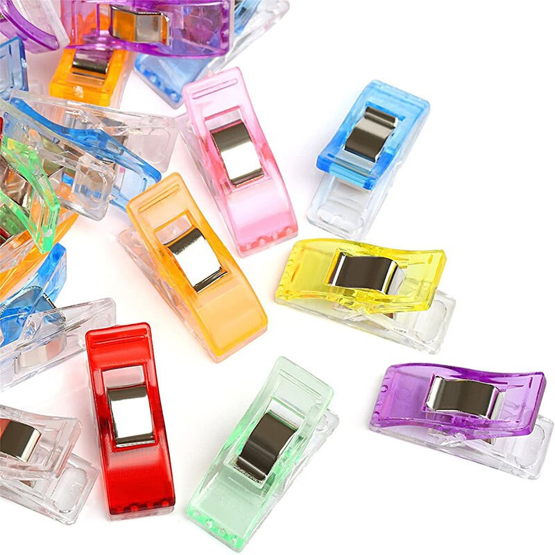 50 vnt Daugiaspalvis kratinys Siuvimo apsiuvimo įrankis Aksesuarai Skiautinių segtukai Plastikiniai segtukai „Pasidaryk pats“ amatų priedai Pince Coutur