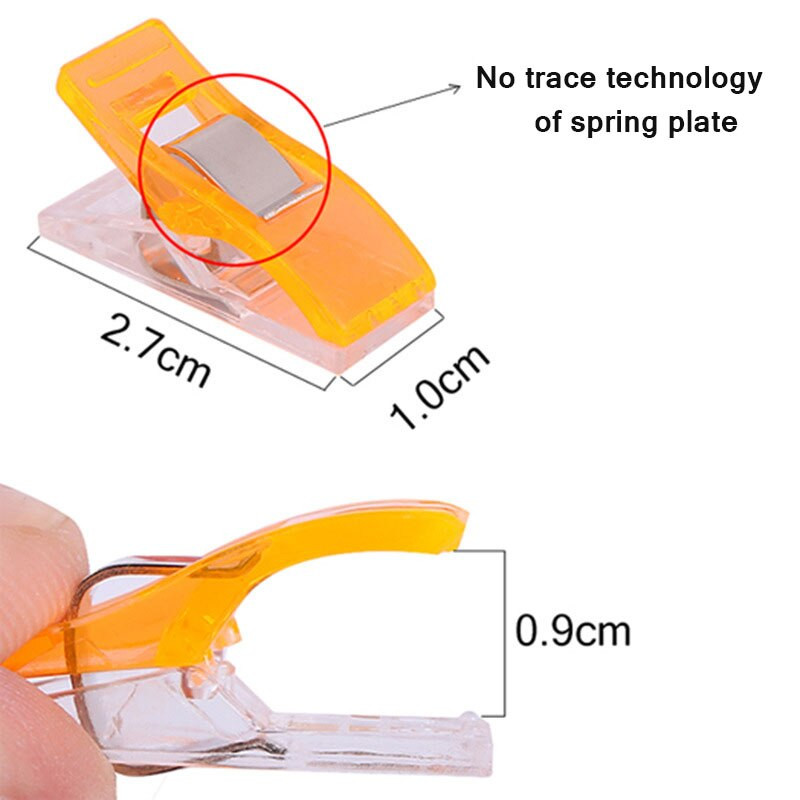 50 vnt Daugiaspalvis kratinys Siuvimo apsiuvimo įrankis Aksesuarai Skiautinių segtukai Plastikiniai segtukai „Pasidaryk pats“ amatų priedai Pince Coutur