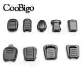 10 ks zipsových svoriek na lano, koncovky šnúrok, klipy na upevnenie koncov šnúrky, držiak na čipkované šnúrky na paracord, športové príslušenstvo, plastové, čierne