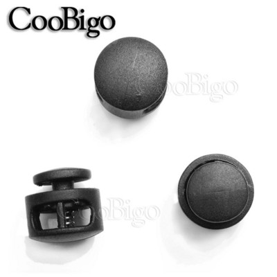 10 bucăți clemă de blocare a cablului din plastic, clemă de comutare, catarame pentru frânghie Paracord șnur sac cu șnur șiret parte 2 găuri 16 mm