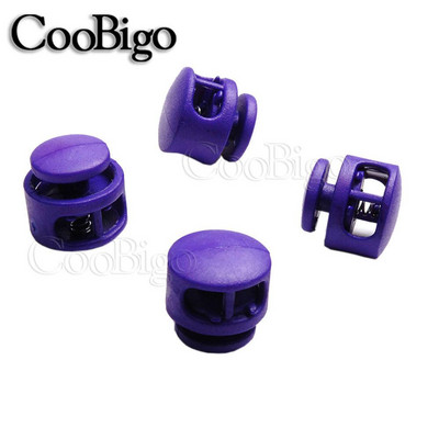 10 bucăți clemă de blocare a cablului din plastic, clemă de comutare, catarame pentru frânghie Paracord șnur sac cu șnur șiret parte 2 găuri 16 mm