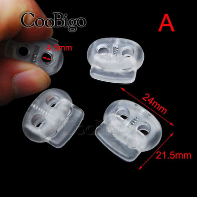 25 бр. Заключване на кабела Пластмасова запушалка Край на кабела Превключваща скоба Прозрачна скреж Спортно облекло Връзка за обувки Направи си сам Чанта Части Аксесоари