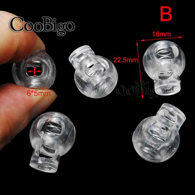 25 бр. Заключване на кабела Пластмасова запушалка Край на кабела Превключваща скоба Прозрачна скреж Спортно облекло Връзка за обувки Направи си сам Чанта Части Аксесоари