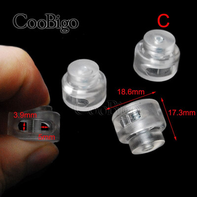 25 бр. Заключване на кабела Пластмасова запушалка Край на кабела Превключваща скоба Прозрачна скреж Спортно облекло Връзка за обувки Направи си сам Чанта Части Аксесоари