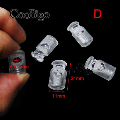 25 бр. Заключване на кабела Пластмасова запушалка Край на кабела Превключваща скоба Прозрачна скреж Спортно облекло Връзка за обувки Направи си сам Чанта Части Аксесоари